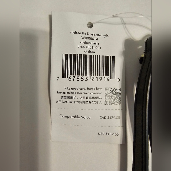 Kate Spade Chelsea The little Better Nylon Medium Wristlet Pouch Black $139 - Picture 3 of 6